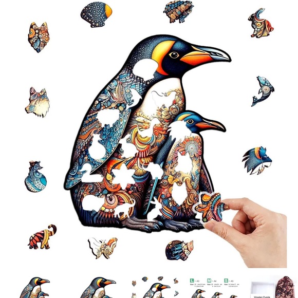 Penguin Wooden Jigsaw Puzzle - Picture 4 of 7